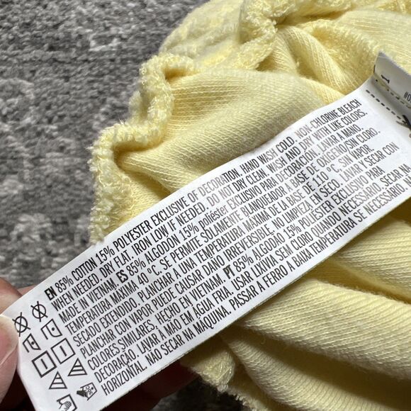 Juicy Couture x Forever 21 Yellow Terry Cloth Cropped Halter Top Short Set 0X - Picture 15 of 16